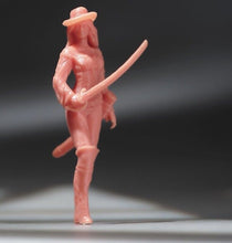 Load image into Gallery viewer, 1:64 Painted Unpainted Figure Model Miniature Resin Diorama Sand Sword Girl Lady
