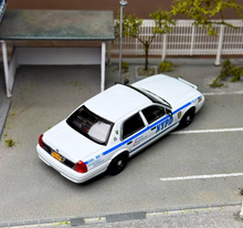 Load image into Gallery viewer, Rollin 1:64 White Highway Police CV CROWN VICTORIA Model Diecast Metal Car New Collection
