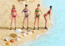 Load image into Gallery viewer, 1:64 Painted Figure Mini Model Miniature Resin Diorama Sand Bikini Girl Lady Hot
