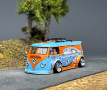 Load image into Gallery viewer, Liberty 1:64 Blue VW T1 #9 Mini Van Widebody Sport Model Diecast Metal Car New Collection
