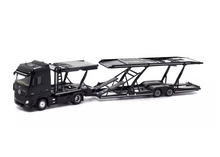 Load image into Gallery viewer, 1:64 Black Benz Actros Gigaspace Semi Trailer Truck Model Diecast Metal Car

