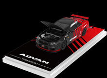 Load image into Gallery viewer, TM 1:64 Black H300 Flatbed Truck GTR R34 Figure Sport Model Diecast Metal Car
