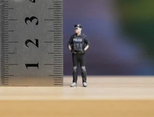Load image into Gallery viewer, 1:64 Painted Figure Model Miniature Resin Diorama Sand Policeman SWAT Man Black
