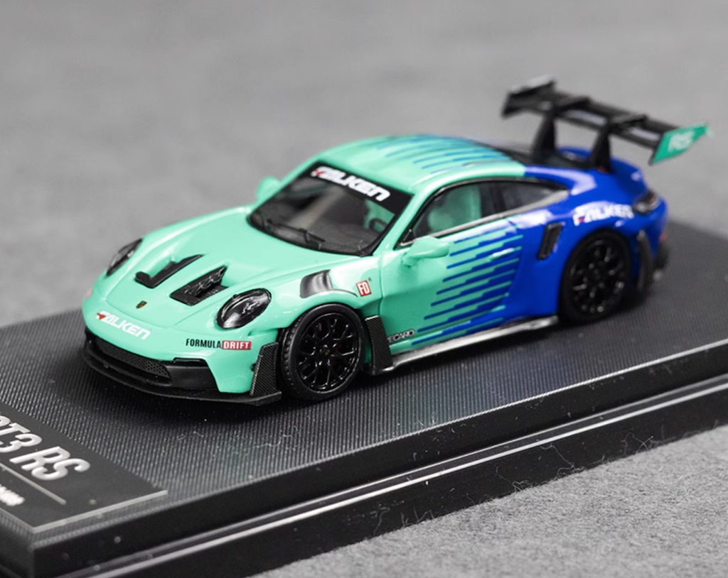 Aurora 1:64 Green 992 GT3 RS Sports Model Diecast Metal Car New Collection