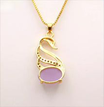 Load image into Gallery viewer, Nature Jade Swan Pendant Necklace Gift Jewelry charm Blessing Lucky Jewelry new
