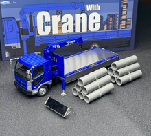 Load image into Gallery viewer, GCD 1:64 Blue Fuso Fighter Truck Crane Model Diecast Metal Car New Collection
