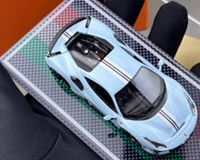 Load image into Gallery viewer, U2 1:64 Baby Blue Novitec 488 Pista Racing Sports Model Diecast Resin Car New
