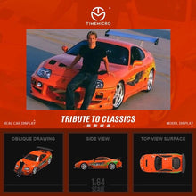 Load image into Gallery viewer, TM 1:64 JDM FNF Orange Supra A80 Paul Figure Sport Model Diecast Metal Car New Collection
