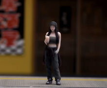 Load image into Gallery viewer, 1:64 Painted Figure Model Miniature Resin Girl Sporty Lady Woman Trendy Cool
