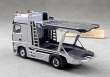 Load image into Gallery viewer, 1:64 Silver Benz Actros Gigaspace Semi Trailer Truck Model Diecast Metal Car
