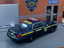 Load image into Gallery viewer, 1:64 596 Blue State Trooper Police Crown Victoria CV Model Diecast Metal Car
