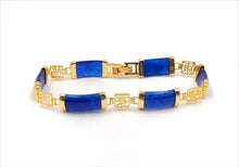 Load image into Gallery viewer, Nature Jade Beaded Bracelet Jewelry Blessing Lucky Fortune Gift For Her Blue G
