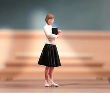 Load image into Gallery viewer, 1:64 Painted Figure Model Miniature Resin Diorama Sand Lady GIrl Student Teacher
