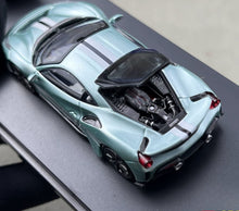 Load image into Gallery viewer, SH 1:64 Light Green 488 Pista Novitec Sports Model Diecast Metal Car New Collection
