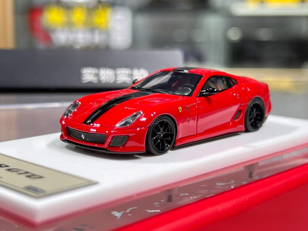 DMH 1:64 Red 599 GTO Racing Sports Model Diecast Resin Car New Collection