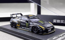 Load image into Gallery viewer, MC 1:64 Black GTR R35 LB Monster Widebody Sports Model Diecast Metal Car New Collection
