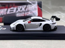 Load image into Gallery viewer, SR 1:64 White 911 GT3 R Racing Sports Model Diecast Metal Car New Collection
