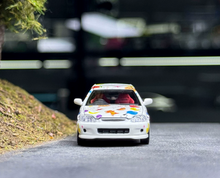 Load image into Gallery viewer, MH 1:64 White Civic EK9 Happy Children's Day Sport Model Diecast Metal Car New Collection
