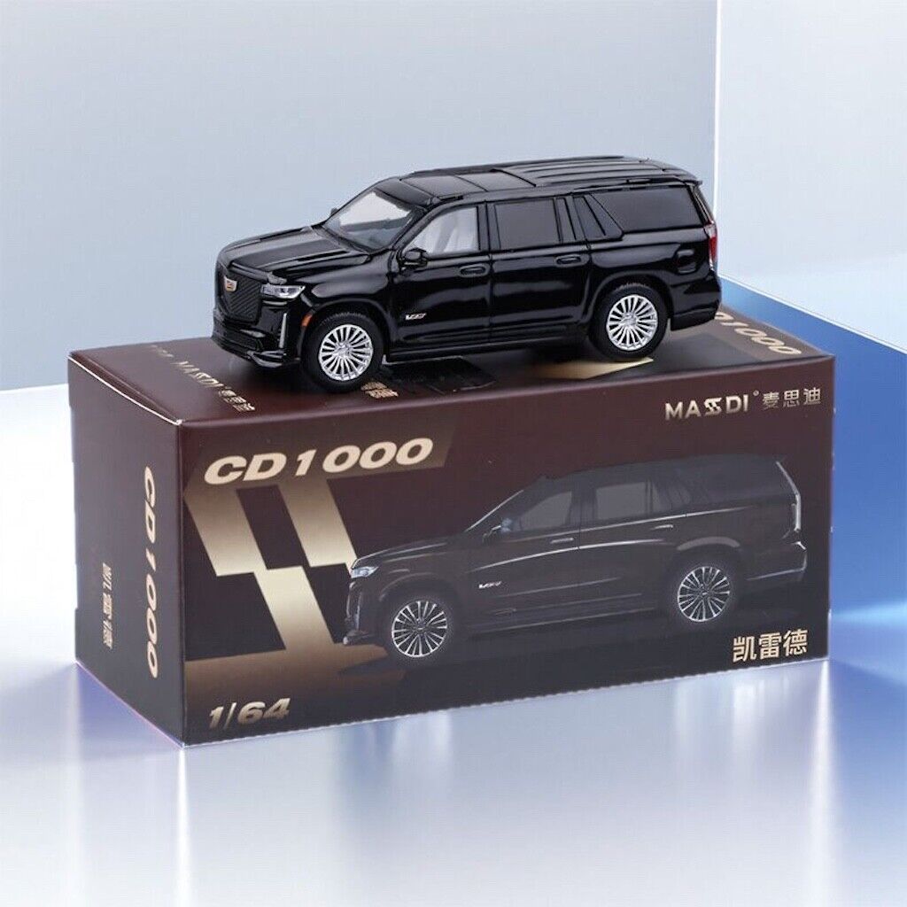 Masdi 1:64 Black Escalade Full Size SUV Sports Model Diecast Metal