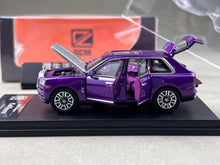 Load image into Gallery viewer, DCM 1:64 Purple Silver Hood Cullinan Luxury SUV Model Diecast Metal Car New Collection
