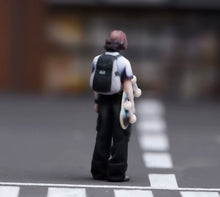 Load image into Gallery viewer, 1:64 Painted Figure Model Miniature Resin Sand Diorama Skate Board Boy Cool
