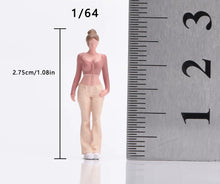 Load image into Gallery viewer, 1:64 Painted Figure Model Miniature Resin Diorama Toy Sand Pink Top Lady Beauty
