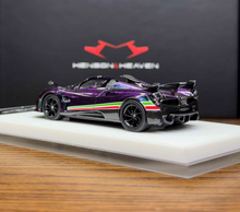 Load image into Gallery viewer, HH 1:64 Purple Huayra Tricolore Convertible Model Diecast Metal Car New Collection
