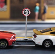 Load image into Gallery viewer, 1:64 Painted Unpainted Figure Model Miniature Resin Diorama Toy Speed Limit Sign
