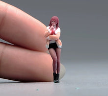 Load image into Gallery viewer, 1:64 Painted Figure Model Miniature Resin Diorama Toy Sand Red Hair Girl Stand
