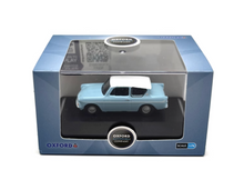 Load image into Gallery viewer, 1:76 Light Blue Ford Anglia Classic Model Diecast Metal Car BN
