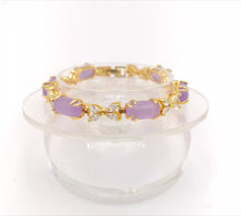 Load image into Gallery viewer, Nature Jade Beaded Bracelet Jewelry Blessing Lucky Fortune Gift For Her Purple
