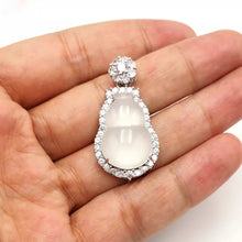 Load image into Gallery viewer, Nature Jade Gourd Pendant Necklace Gift Jewelry charm Blessing Lucky Fortune b
