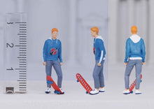 Load image into Gallery viewer, 1:64 Painted Figure Model Miniature Resin Diorama Sand Skateboard Skating Toy Collection
