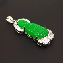 Load image into Gallery viewer, Nature Jade Guanyin Pendant Necklace Gift Jewelry charm Blessing Fortune New ff

