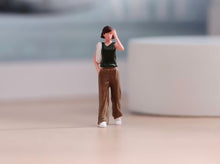 Load image into Gallery viewer, 1:64 Painted Figure Model Miniature Resin Diorama Sand Casual Trendy Girl Lady A
