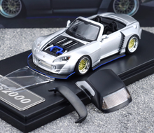 Load image into Gallery viewer, RM 1:64 Silver S2000 Convertible Widebody Sports Model Diecast Metal Car New Collection
