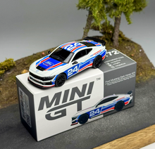 Load image into Gallery viewer, Minigt 1:64 White Mustang Dark Horse #24 Sports Model Diecast Metal Car New Collection

