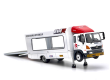 Load image into Gallery viewer, UM 1:64 White 500 HINO EVA Ranger Transporter Truck Model Diecast Metal Car
