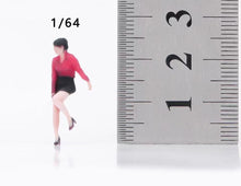 Load image into Gallery viewer, 1:64 Painted Figure Model Miniature Resin Diorama Office Lady Red Lean Woman
