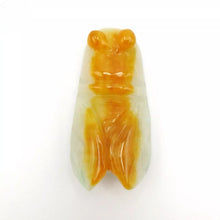 Load image into Gallery viewer, Nature Cicada Jade Pendant Necklace Gift Jewelry charm Blessing Lucky Fortune d
