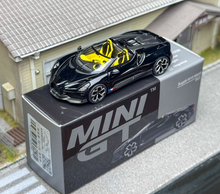 Load image into Gallery viewer, Minigt 1:64 Black W16 Mistral Convertible Sports Model Diecast Metal Car New Collection
