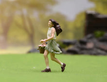 Load image into Gallery viewer, 1:64 Painted Figure Model Miniature Resin Diorama Toy Sand Running Girl Lady
