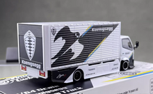 Load image into Gallery viewer, MT 1:64 White H300 Box Truck Custom Sports Model Diecast Metal Car New Collection
