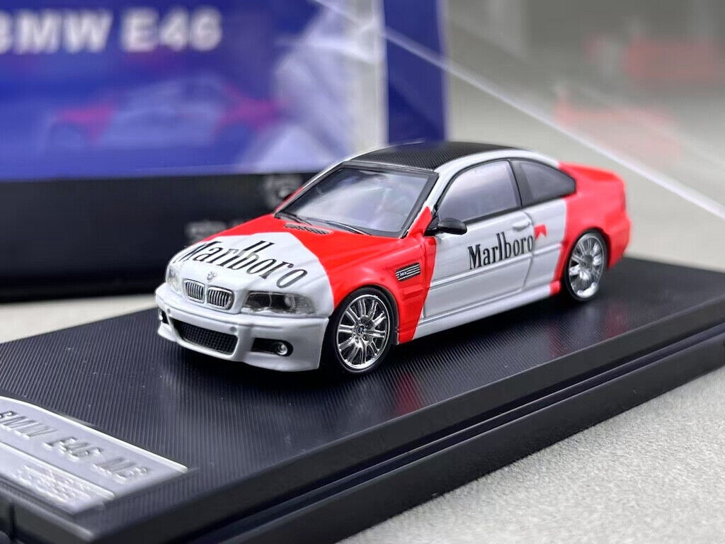SW 1:64 Red M3 CSL E46 Coupe Sports Model Diecast Metal Car New Collection