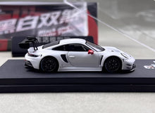 Load image into Gallery viewer, SR 1:64 White 911 GT3 R Racing Sports Model Diecast Metal Car New Collection
