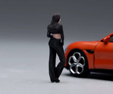 Load image into Gallery viewer, 1:64 Painted Figure Model Miniature Resin Diorama Toy Sand Sexy Woman In Black
