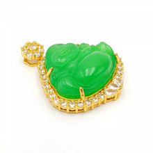 Load image into Gallery viewer, Nature Jade Laughing Budha Pendant Necklace Gift Jewelry charm Blessing Lucky S
