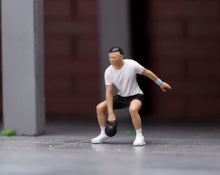 Load image into Gallery viewer, 1:64 Painted Figure Model Miniature Resin Diorama Scene Sporty Gym Man Excercise
