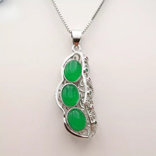 Load image into Gallery viewer, Nature Jade Lucky Beans Pendant Necklace Gift For Woman Jewelry charm Blessing E
