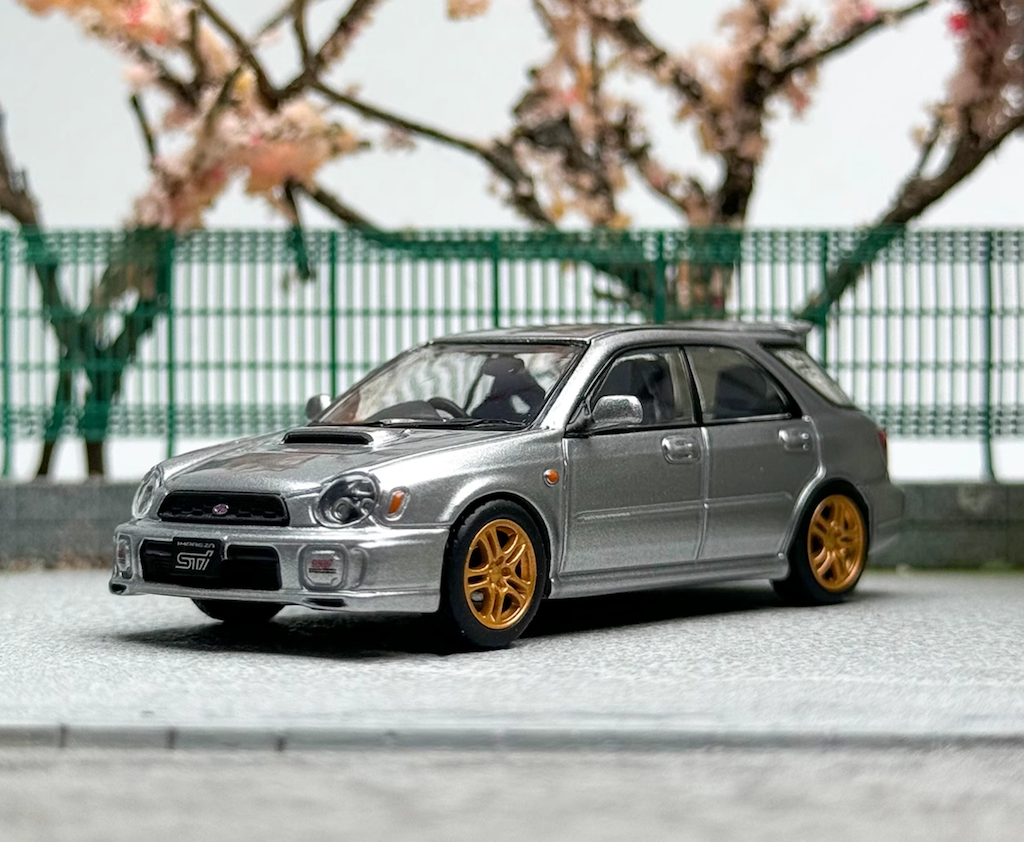 1:64 Furuya Silver Impreza WRX STI VII 7 Wagon Sport Model Diecast Metal Car
